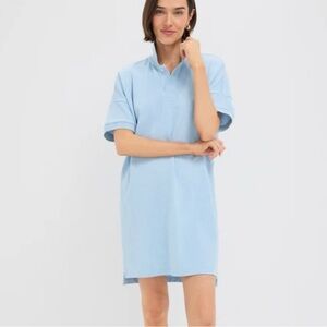 NWT Tuckernuck Heather Chambray Pique Teller Polo Dress Womens XL